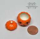 1:12 Dollhouse Miniature Pumpkin Ceramic Bowl with Lid / Miniature Holiday HMN 1404