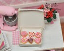 1:12 Dollhouse Miniature Valentine Donuts in Box BD K2632