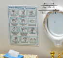 1:12 Dollhouse Miniature Handwashing Technique Poster DMUK M295