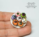 1:12 Dollhouse Miniature 6 Halloween Cupcakes on Plate/ Miniature Cakes HMN 788