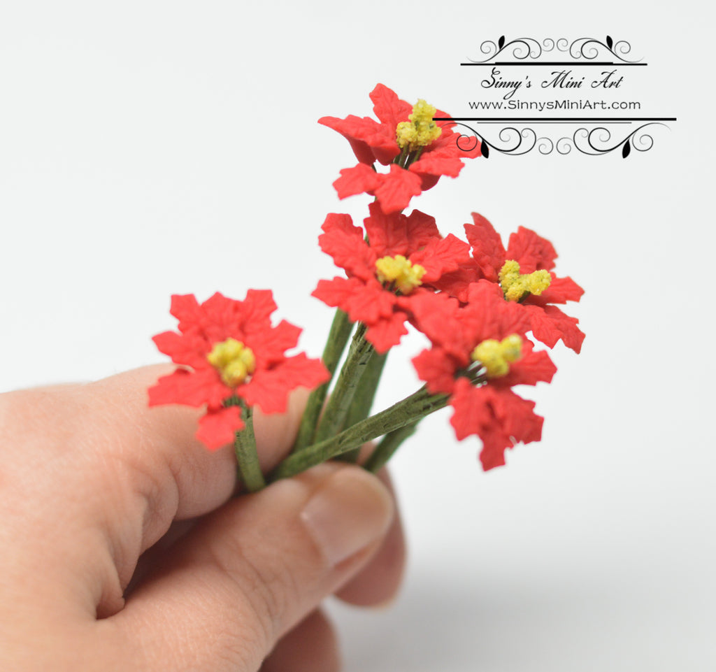 6 Miniatures Flower Garden Artificial Clay Pots Size S Scale 1:12