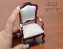 1:12 Dollhouse Miniature Fancy Vict.Armchair/Mahog Chair/ Furniture AZ B7749