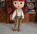 Blythe Overalls Outfit/ Blythe Shirt/ Pants Pullips Azone/ Licca OB24 BJD MJA119-A