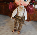 Blythe Overalls Outfit/ Blythe Shirt/ Pants Pullips Azone/ Licca OB24 BJD MJA119-A