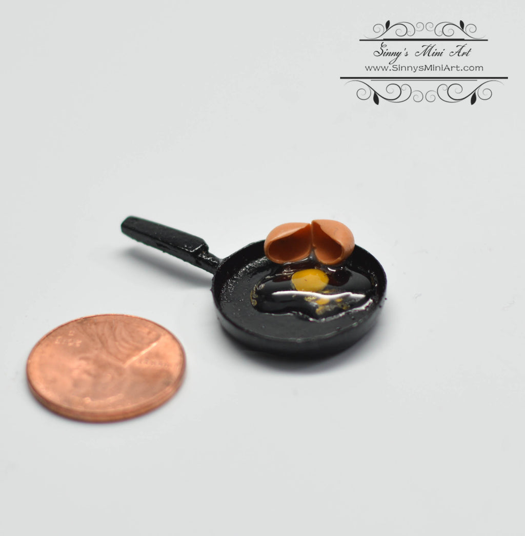 MINIATURE COOKING BACON & EGG 1:12 SCALE, MINI Food