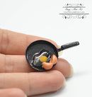 1:12 Dollhouse Miniature Broken Egg in Frying Pan BD F093