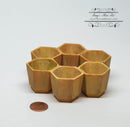1:12 Dollhouse Miniature Hexagon Planters Set Miniature Garden AZ A4475AG