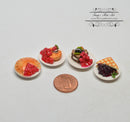 1:12 Dollhouse Miniature Fruits Deserts Cakes Pies on Plates Set  HMN 1538