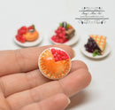 1:12 Dollhouse Miniature Fruits Deserts Cakes Pies on Plates Set  HMN 1538