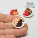 1:12 Dollhouse Miniature Fruits Deserts Cakes Pies on Plates Set  HMN 1538
