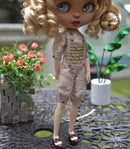 Blythe Outfit/ Blythe Shirt/ Pants Pullips Azone/ Licca OB24 BJD MJA120-Tan