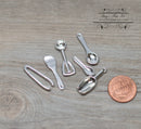 1:12 Dollhouse  Silver Cooking  Shovel Set / Miniature Kitchenware D160