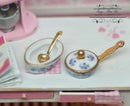 1:12 Dollhouse Miniature Blue Onion Pan With Casserole RP 1.432/5