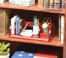 1:6 Dollhouse Miniature Book Shelf with Accessories D144-1