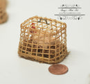 1:12 Dollhouse Miniature Chicken in Cage RP 001