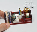 1:6 Dollhouse Miniature Book Shelf with Accessories D144-1