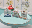Dollhouse Miniature Ceramic Ceramic Clock Set/Home Decor D149