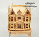 1:12 Dollhouse Unpainted Baby House with Table/Unfinished Furniture VM 2000