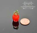 1:12 Dollhouse Miniature Red Glass Jar with Green Top BD HB137
