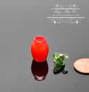 1:12 Dollhouse Miniature Red Glass Jar with Green Top BD HB137