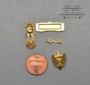 1:12 Dollhouse Miniature Door Accessories Knocker/ Mail Slot/ Key Set D176