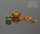 1:12 Dollhouse Miniature Butterscotch Candies in Pumpkin Glass Jar BD K2787