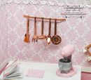 1:12 Dollhouse Miniature Copper Utensils Set/ Miniature Cookware AZ IM65055