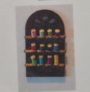 1:12 Dollhouse Miniature Thread Spool Wall Rack Kit DI FS513