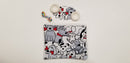 1:12 Dog Bed Set - Gray, White, Red Cartoon Dogs BB CER135-G