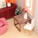1:12 Dollhouse Miniature Walnut Table E76 E77