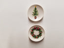 1:12 Dollhouse Miniature Christmas Wreath Tree Dish Set BB CDD642