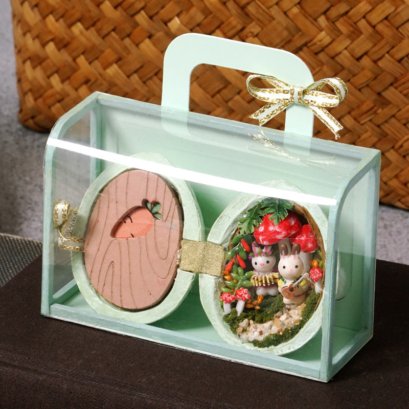 Clearance Sale Kit Dollhouse in a Walnut -Jungle Movement K R-003