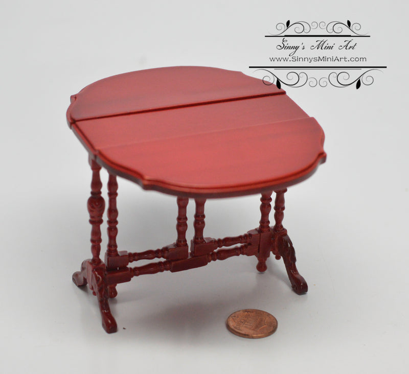 1:12 Dollhouse Sutherland Drop Leaf Table with Story card AZ P3160