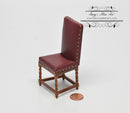 1:12 Dollhouse Miniature Leather Side Chair AZ JJ06001RWN
