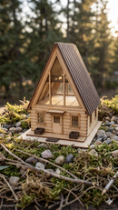 1:144 Laser Cut A-Frame Cabin Dollhouse Kit /DIY Dollhouse SMA HS012