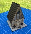 1:144 Laser Cut A-Frame Cabin Dollhouse Kit /DIY Dollhouse SMA HS012