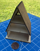 1:144 Laser Cut A-Frame Cabin Dollhouse Kit /DIY Dollhouse SMA HS012
