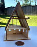 1:144 Laser Cut A-Frame Cabin Dollhouse Kit /DIY Dollhouse SMA HS012