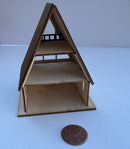 1:144 Laser Cut A-Frame Cabin Dollhouse Kit /DIY Dollhouse SMA HS012