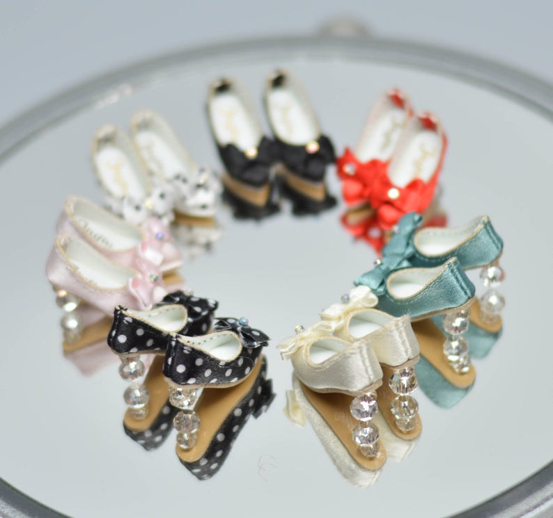 Blythe Crystal High Heel Shoes/ Pullip Shoes/ Shoes for Blythe Doll MJB58