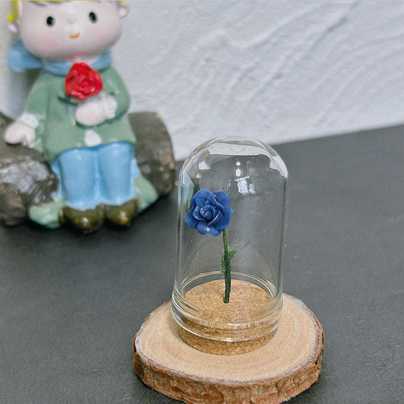 Dollhouse Miniature Rose in Dome D233