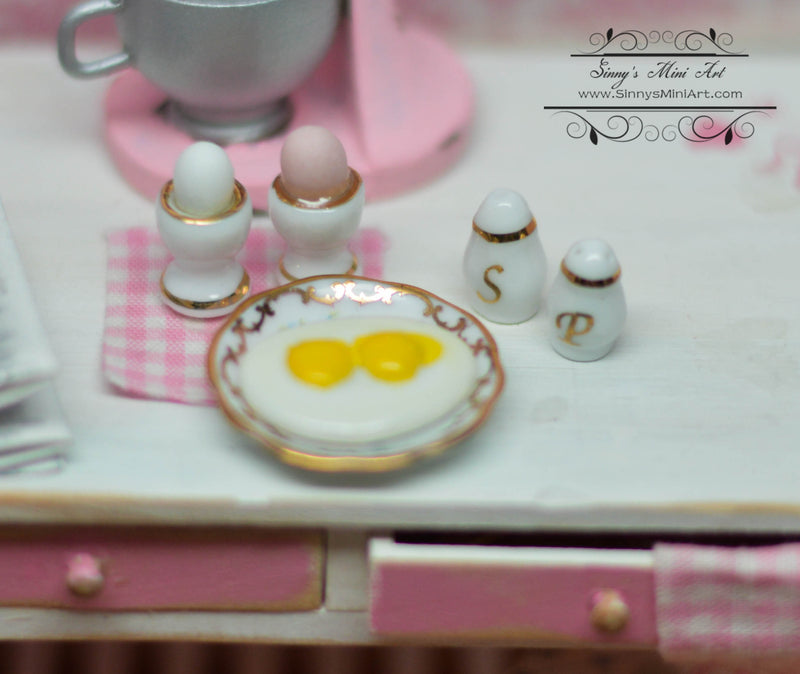 1:12 Dollhouse Miniature Fried Egg Breakfast RP 1.328/5