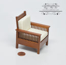 1:12 Dollhouse Miniature 1907 Mission Lounge Chair AZ JJ06008WN
