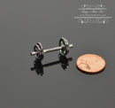 1:12 Dollhouse Miniature Chrome Dumbbell BD J030