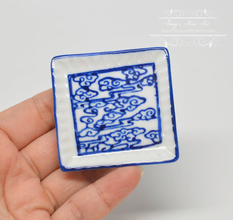 Dollhouse Miniature Large Square Plate D241-C