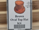 1:12 Dollhouse Miniature Oval Top Hat kit Brown DI DF512-B