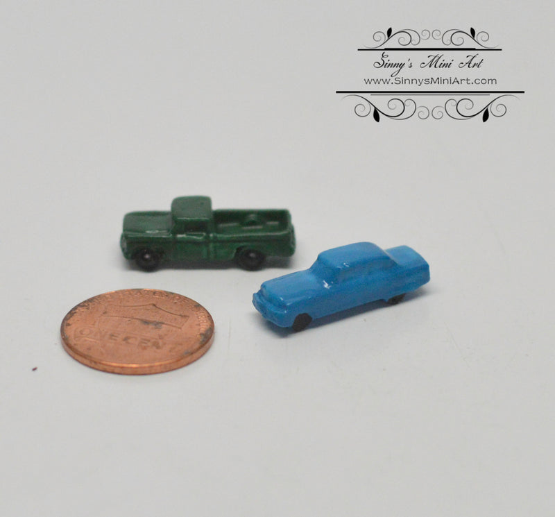 1: 12 Dollhouse Miniature Toy Trucks Set 2 AZ T8512