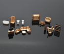 1:144 Dollhouse Miniature Four Room Furniture Kit / SMA HS009