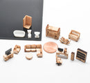 1:144 Dollhouse Miniature Four Room Furniture Kit / SMA HS009