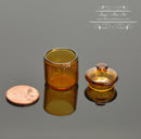 1:12 Miniature Yellow Jar with Lid D48-B